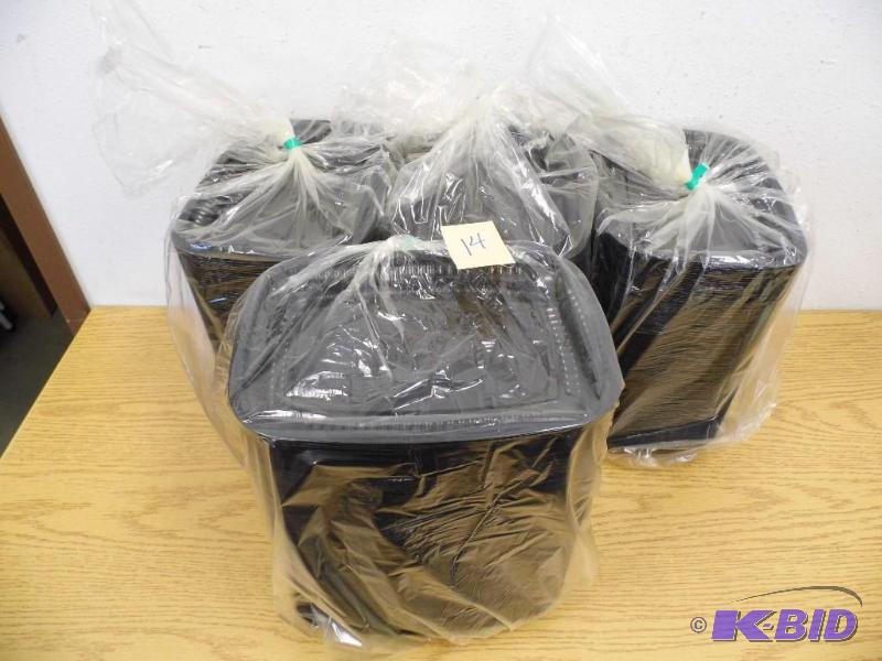 500 Black Plastic Platters