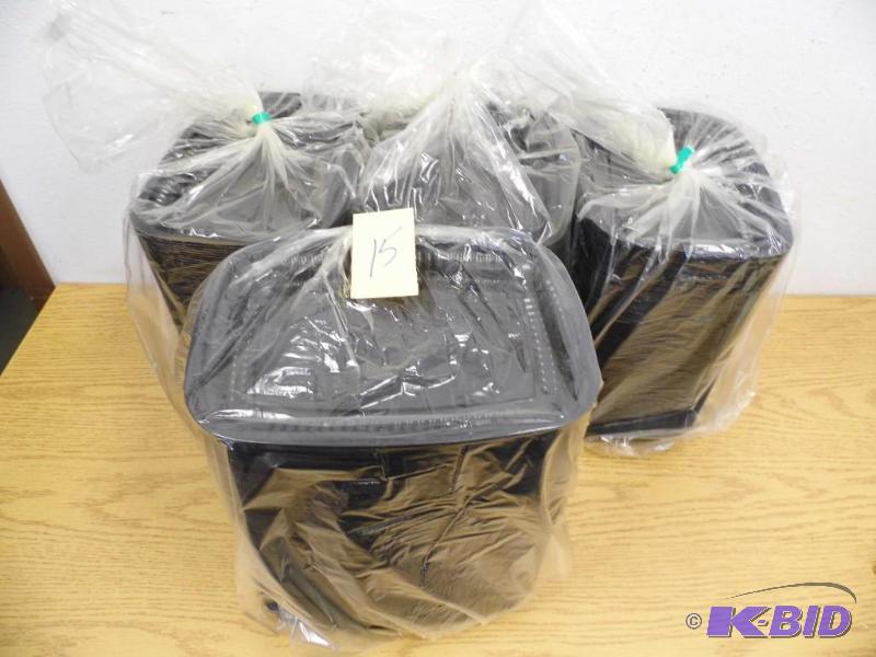 500 Black Plastic Platters