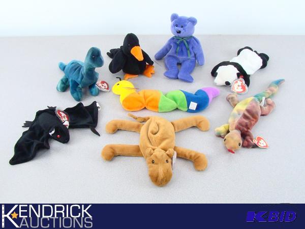 8 - 1993-1995 Collectible Beanie Babies with 3rd Generation Hang Tags, and 1st Generation Tush Tags