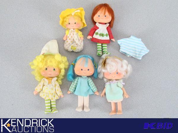 5 Vintage 1979 ORIGINAL American Greetings Strawberry Shortcake Dolls