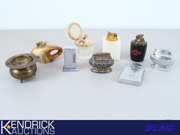 8 Vintage Collectible Table Lighters