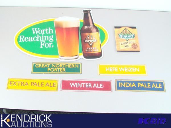 7 Collectible Metal Summit Beer Signs