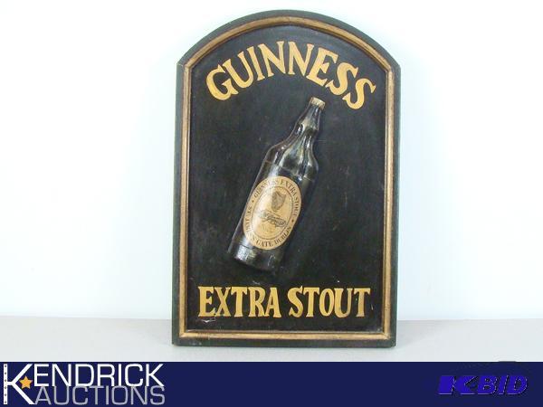 Wood Carved Embossed Guinness Beer Wall Hanging Sign