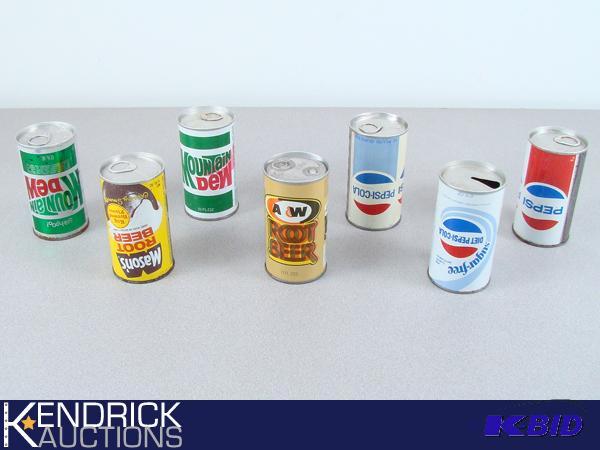 7 Rare Vintage Error Pop Cans