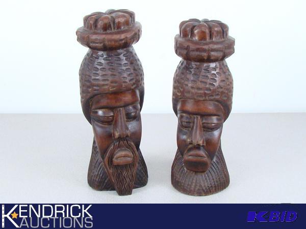 Signed Hand Carved Solid Wood Sculptures