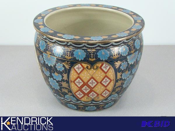 Large Asian Themed Ceramic Type Pot