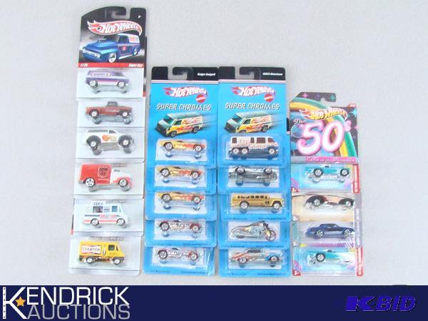 20 Vintage MINT ON CARD Hot Wheels Delivery, Super Chromes, and Cars of the Decades