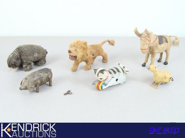 6 Antique Alps Wind-Up Toys