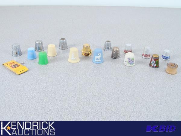 Lot of 16 Vintage Collectible Thimbles