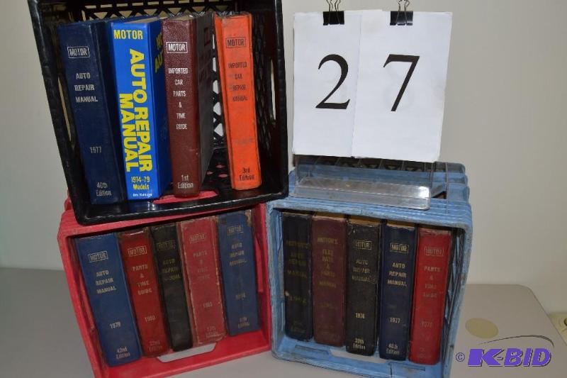 lot 27 image: Motor auto repair guides and partstiming guides