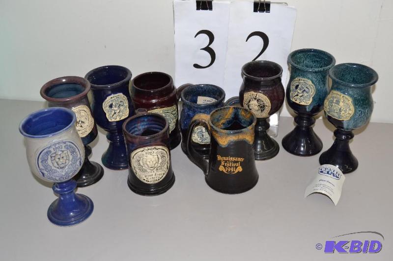 lot 32 image: Renaissance Festival mugs