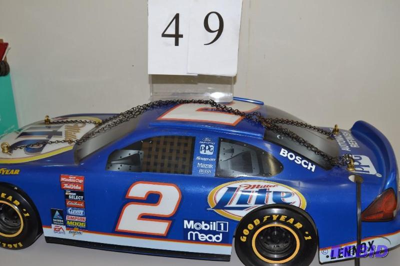 lot 49 image: Miller Lite race car hanging light
