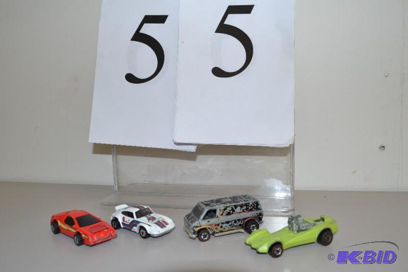 lot 55 image: Vintage Hotwheels cars