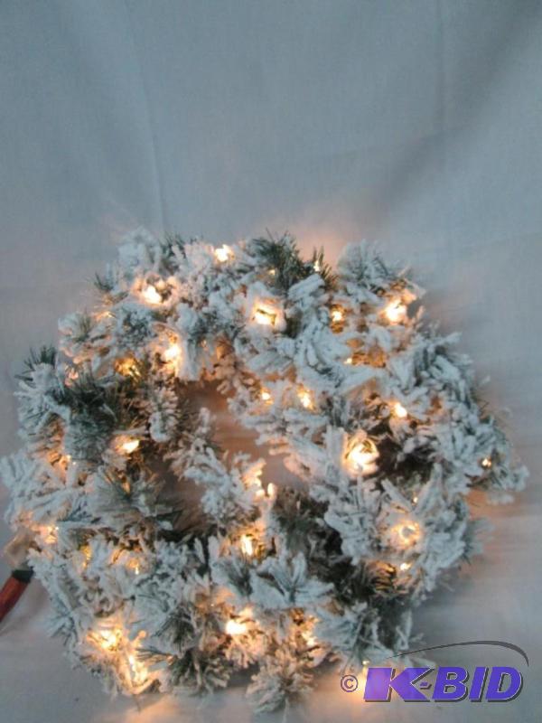 McLeland Design 24 Flocked Pine Wreath