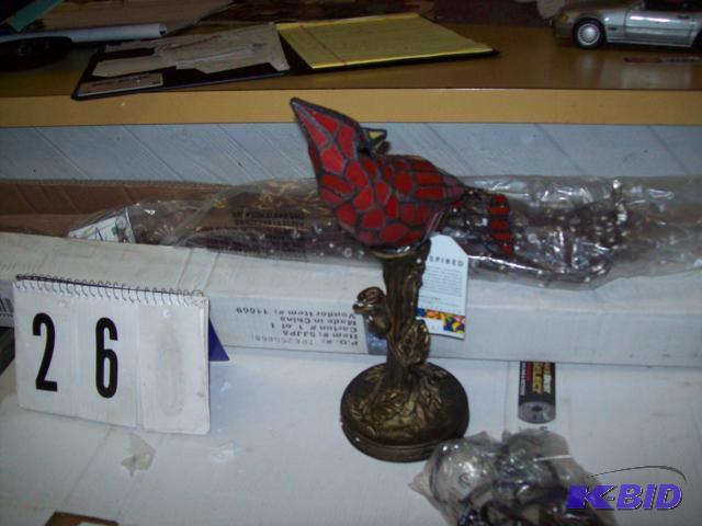 Red Bird Lamp, Lighted brown Branches, Some D...