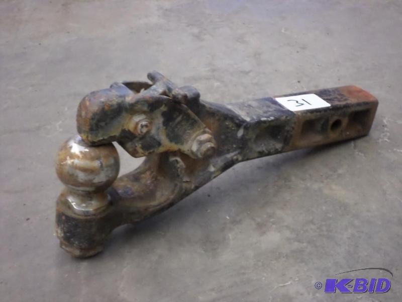 Heavy Duty Pintle Hitch With 2 516&quot Bal...