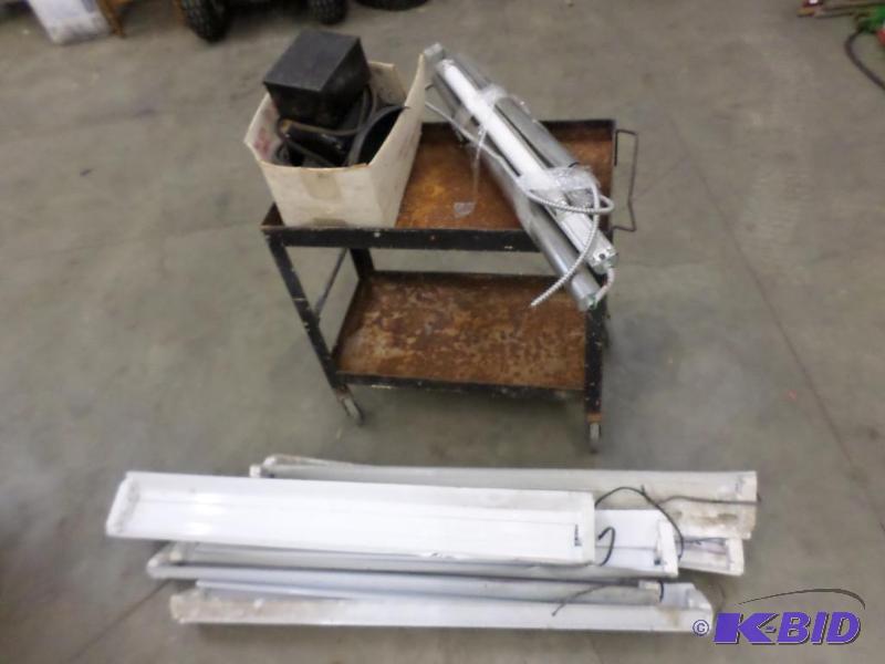 Lot Of (1) Shop Cart, (1) Electric Motor, Mi...