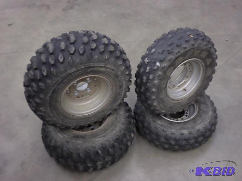 (4) 24x11.00x10 NHS ATVUTV Tires With 4-Lug ...