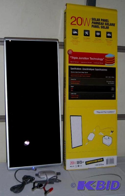 20W Solar Panel, weatherproof, blue LED indic...