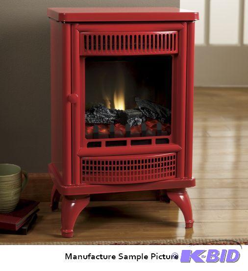 lot 110 image: Freestanding Electric Fireplace Stove - Red ...