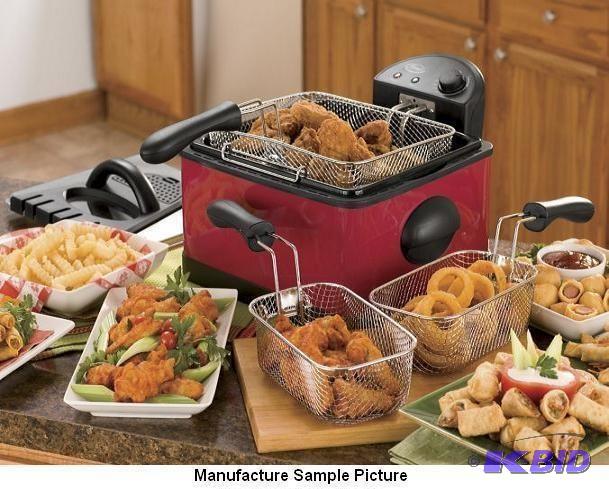 lot 120 image: Ginnys Brand Deep Fryer - Red - Ginnys Brand...