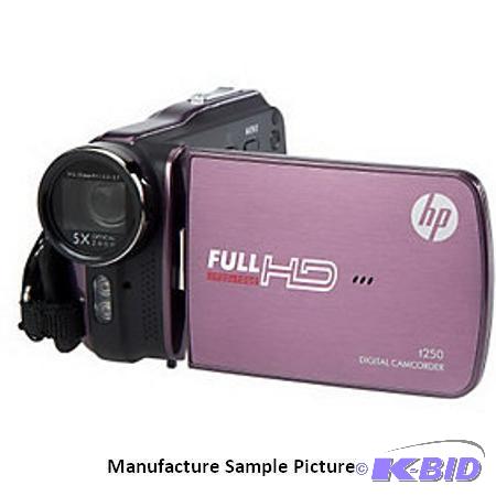 lot 124 image: HP Digital Camcorder - Purple - Model t250 - ...