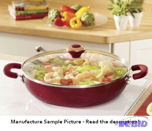 lot 137 image: Paula Deen 12 Everything Pan  Red - Skillet, ...