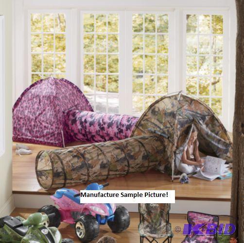 lot 138 image: Childs Brown&nbspCamo Tunnel and Tent Set - ...