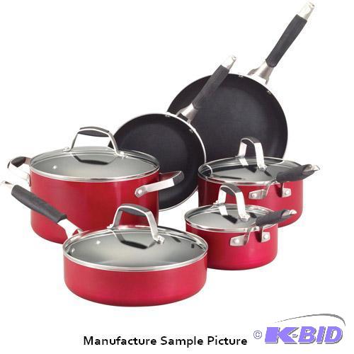 lot 162 image: Guy Fieri&nbsp10 Piece Nonstick Cookware Set...
