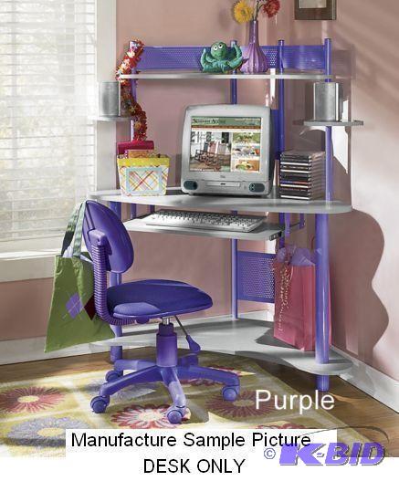 lot 163 image: Cool Colors Desk - DESK ONLY - Purple and Gra...