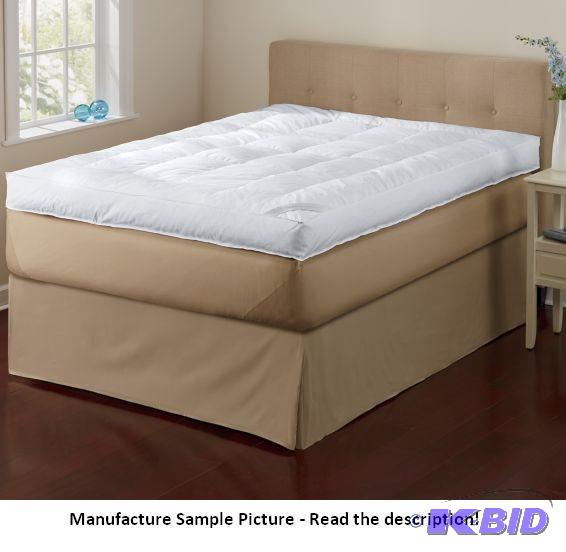 lot 170 image: Sleep Connection Queen Feather Bed Topper - B...