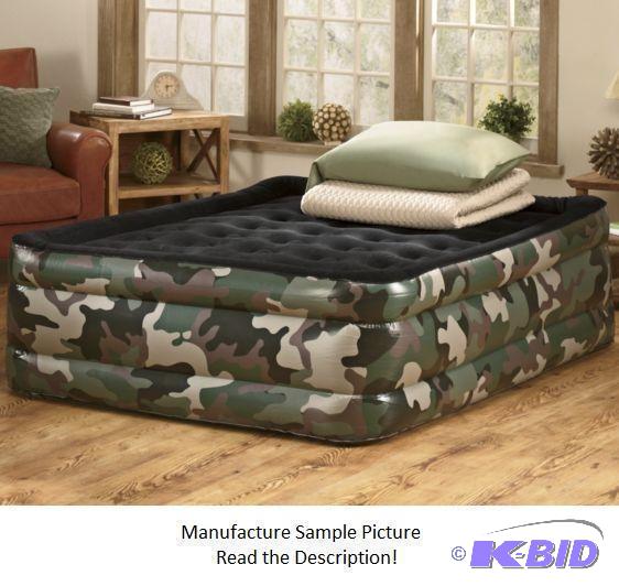 lot 178 image: Camo Air Mattress - Queen Size - Waterproof m...