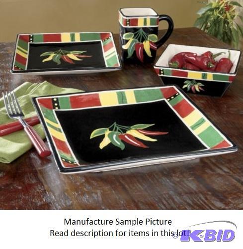 lot 29 image: Chili Pepper Dinnerware - Nine Pieces -&nbsp...