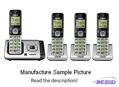 lot 32 image: Vtech Cordless Phone Set - 4 Handset Cordless...