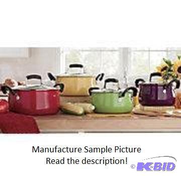 lot 41 image: Cookware Set - 7 Piece - Purple, yellow, gree...