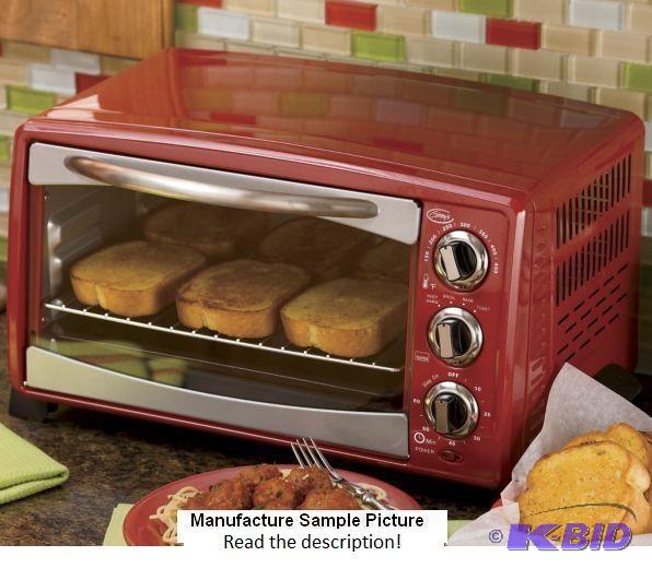 lot 83 image: Ginnys Brand 6 Slice Toaster Oven - Red - On...