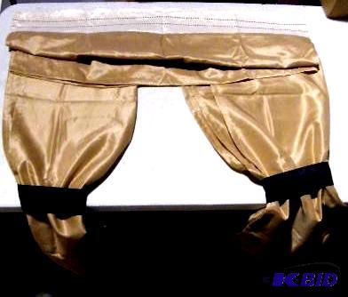lot 92 image: Curtain Set - gold, cream, black - 30.5&quot...