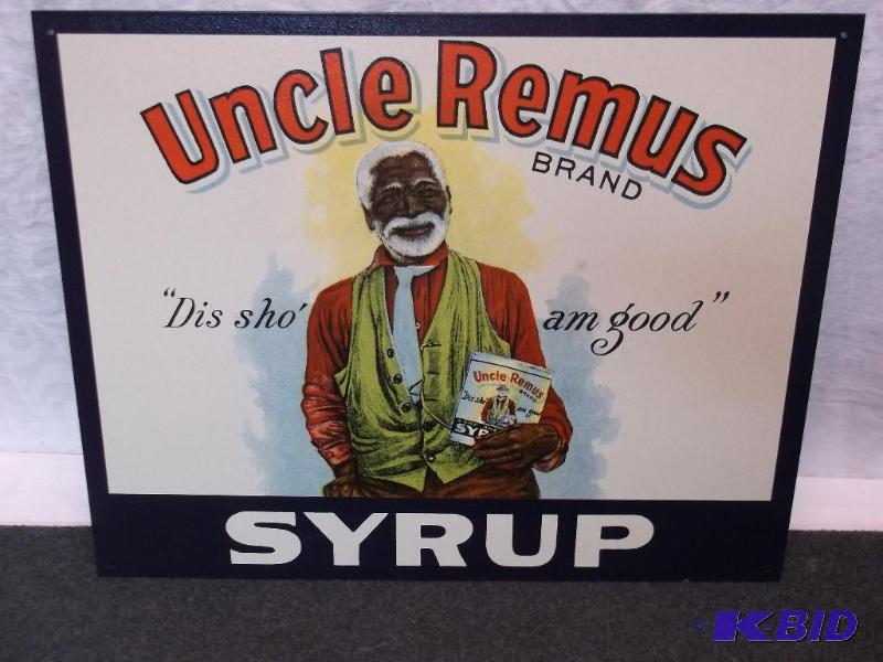 lot 10 image: Collectable metal Uncle Remus sign measuring ...