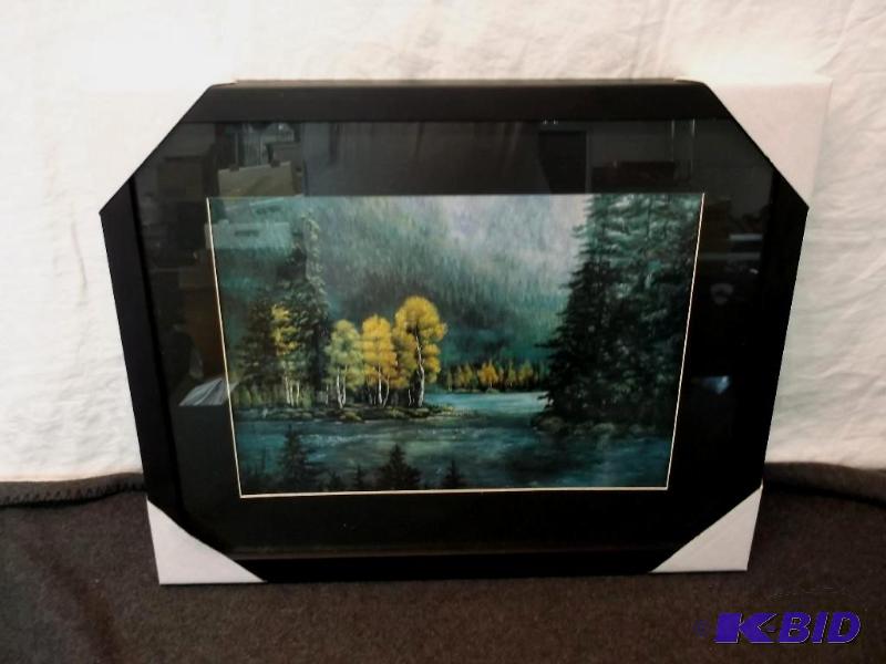 lot 106 image: Beautiful framed scenery print measuring 21 1...