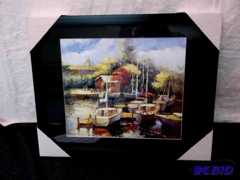 lot 111 image: Beautiful framed scenery print measuring 19 5...