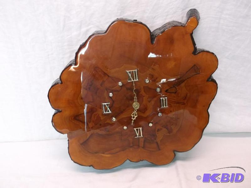 lot 118 image: Beautiful wall mount clock measuring about 15...