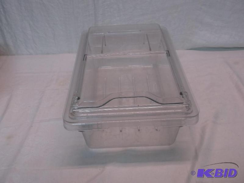 lot 123 image: Large NSF container whit sliding top measurin...