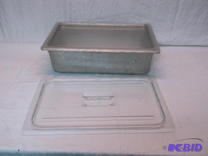 lot 125 image: Large stainless steel NSF  pan measuring...