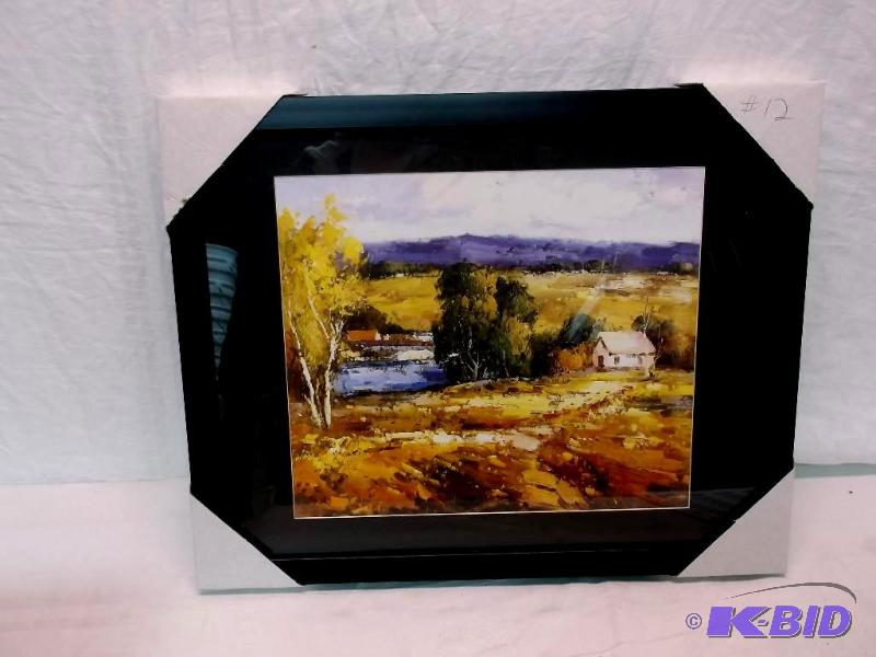 lot 129 image: Beautiful framed scenery print measuring 19 5...