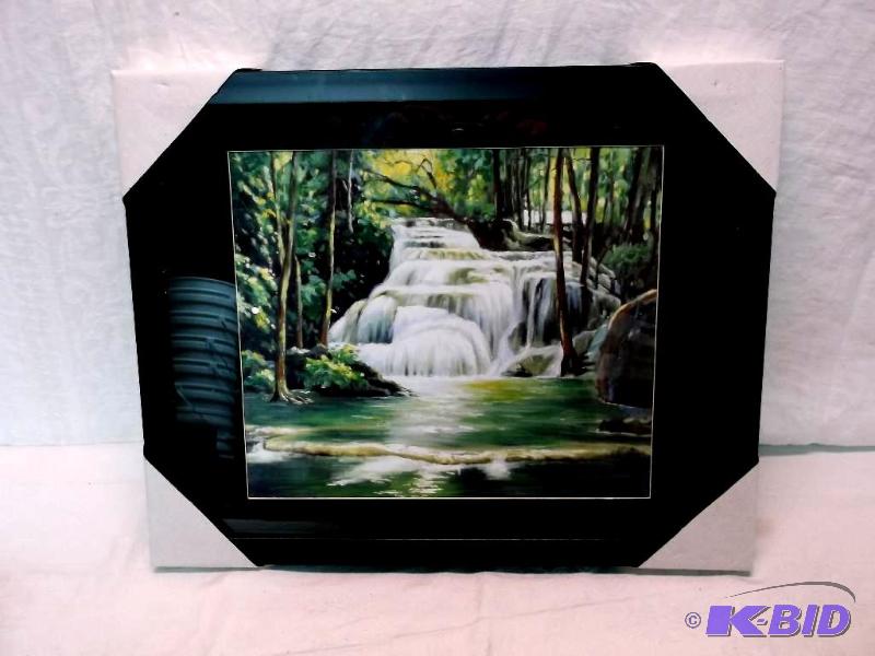 lot 130 image: Beautiful framed scenery print measuring 19 5...