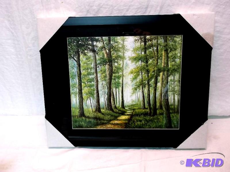 lot 131 image: Beautiful framed scenery print measuring 19 5...