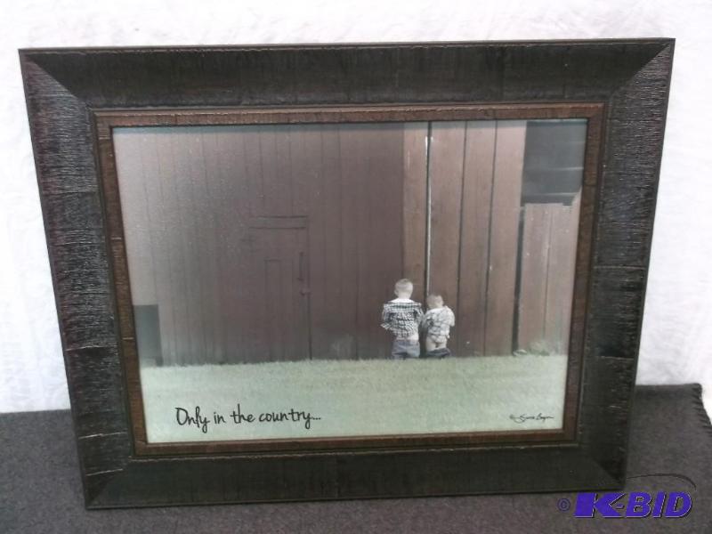 lot 18 image: Very cute framed print &quotOnly in the Coun...