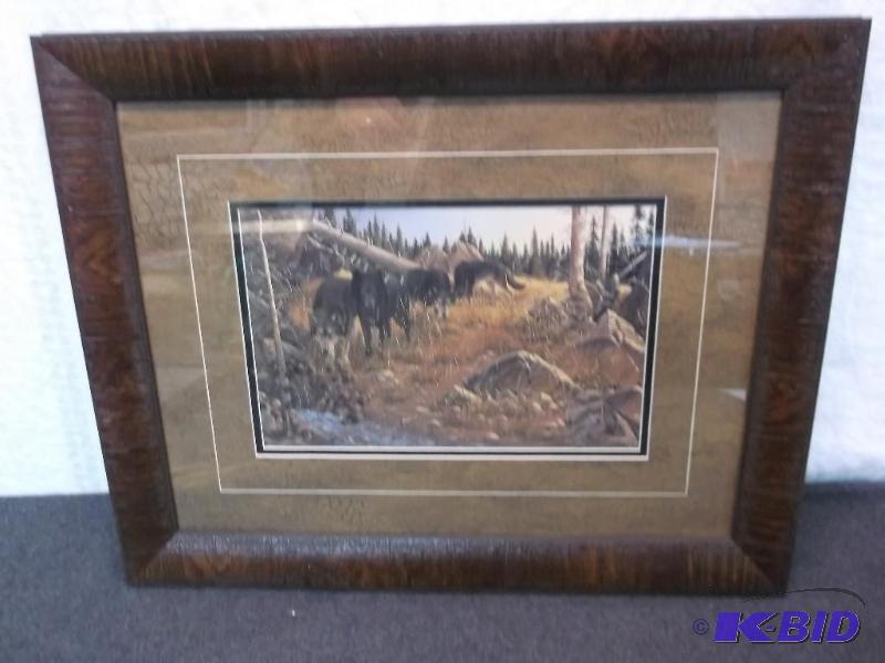 lot 24 image: Beautiful double matted framed print by Derk ...