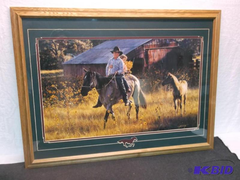 lot 4 image: Beautiful double matted print by A.T.Cox in s...