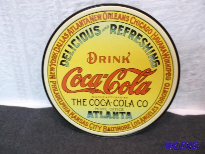 lot 40 image: Collectable metal Coca Cola sign measuring 11...